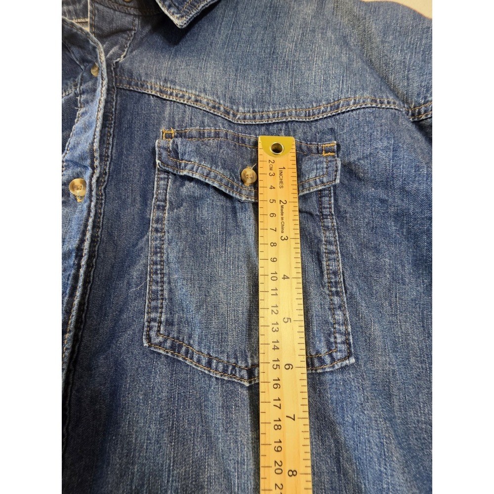 Sofia Jeans by Sofia Vergara Denim Shirt Women's XXL 20 Chambray Button Front - Picture 8 of 16